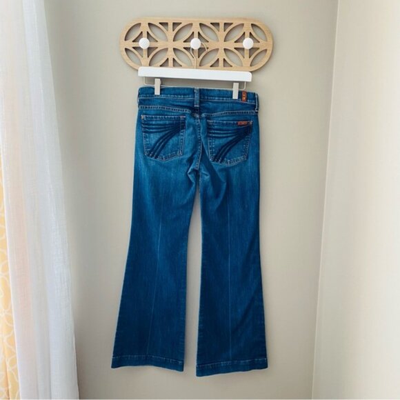 7 For All Mankind Dojo Denim Jeans Blue Sz 27 - Picture 5 of 9